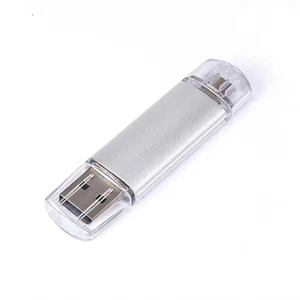 Silver 64GB OTG USB Flash Drives Micro-USB Dual Port for Smart Phone Tablet PC - Picture 1 of 12