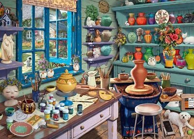 Ravensburger Pottery Studio Sanctuary Jigsaw Puzzle (500 XL Extra Large Pieces) - Image 1 of 2