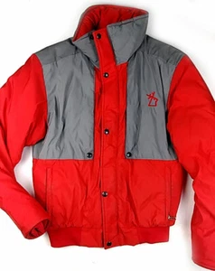 Vintage 1986 North Face Winter Ski Snowboard Jacket Red Gray Size S - Picture 1 of 10