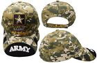 U.S. Army Star Black Bill Camo Camouflage Digital Embroidered Cap CAP601UC Hat