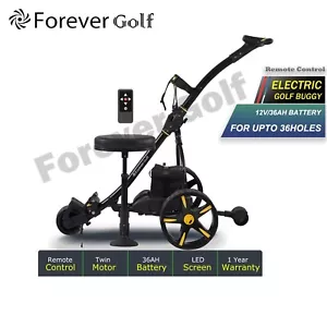 Forever Golf Buggy - Remote Control Electric Golf Trolley with Seat, Dual Motors - Picture 1 of 23