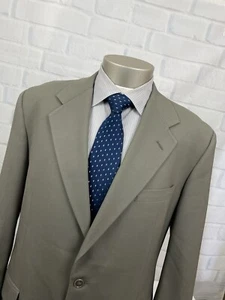 Tom James Vintage Herren Oliv Haifischleder Wolle Anzug Gr. 42 R Hose 36 X 29,5 - Bild 1 von 24