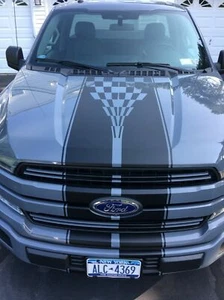 Checkered Flag Auto Graphic decal Vinyl car truck body racing stripe sticker 72" - Picture 1 of 6