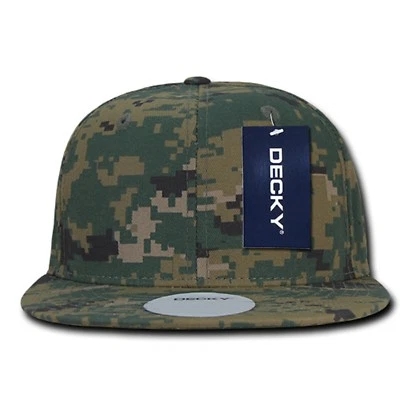 MCU Digital Camo Fitted Flat Bill Camouflage Baseball Ball Cap Hat - 9 SIZES - Image 1 of 4