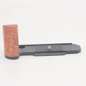 Solid Wood Grip Aluminum L-Bracket Base Plate Accessory for Nikon FM2 Cameras - Picture 1 of 10
