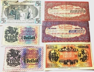 RARE BIELEFELD LOT incl 1 BILLION, GOLD-BACKED etc 1 DAMAGED Others NICE cv $120 - Picture 1 of 1