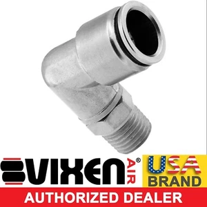 1/4"NPT MALE TO PUSH TO CONNECT PTC FOR 1/2"OD HOSE SWIVEL ELBOW FITTING VXA2421 - Picture 1 of 2