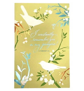 Tarjeta de cumpleaños religiosa reflexiva, ""pájaros"" de American Greetings + sobre - Imagen 1 de 5