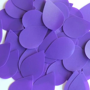 Lentejas sueltas de vinilo opaco púrpura lentejuelas de 1,5" de lágrima - Imagen 1 de 2
