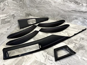 Juego de molduras interiores BMW F30 F31 F32 F34 F36 CUERO CARBONO PUNTADAS M LHD - Imagen 1 de 14