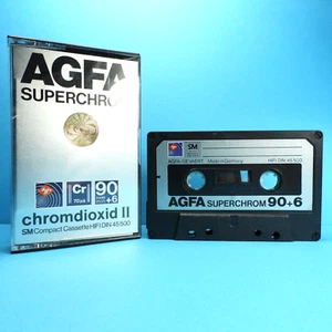 π 1x AGFA Superchrom 90+6 * IEC II Type 2 * GOLD * Cassette Kassette * 1980 - Picture 1 of 3