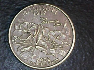 2002 P Washington / Mississippi Quarter - Improperly Annealed - BU - Ciruculated - Picture 1 of 2