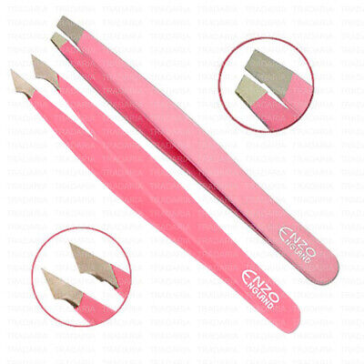 2 Beauty Eyebrow Facial Hair Removing Beading Pointed Slanted Tweezers Pinzetten • 5.88€