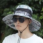 Letter Man Sun Hat Cotton Outdoor Fishing Cap Sunscrean Bucket Hat  Hiking