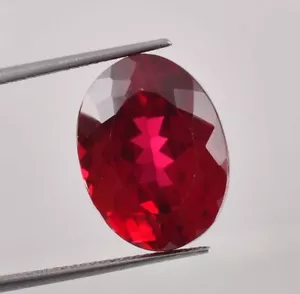 AAA + 17,45 kt natürlicher blutroter Rubin ovaler Schliff loser Edelstein zertifiziert 12 x 16 mm - Bild 1 von 6