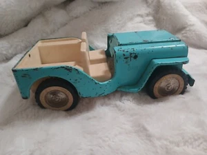 Vintage 1960s Tonka Jeep  Turquoise  with White Interior - Picture 1 of 21