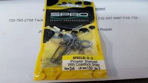 1 Pack SPRO SPSCLB Power Swivel w/Coastlock Snap 150# Test Size 2x4 3 Pieces - Picture 1 of 4