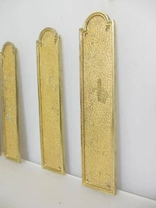 Vintage Brass Finger Plate Push Door Handle French Antique Old - £15each - Picture 1 of 14