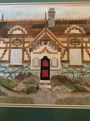 Country cottage Completed Framed Needlepoint - Image 1 of 4