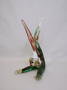 Vintage mundgeblasenes Murano Glas Clown Akrobat 9" JICO Made in Italy - Bild 1 von 11