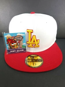 Hat Club Burger Pack Los Angeles Dodgers 50th Anniversary Fitted w Pin SZ 7 5/8 - Picture 1 of 7
