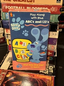 Blue’s Clues ABC’s and 123’s VHS 1999 Nickelodeon Nick Jr Cartoon - Picture 1 of 5