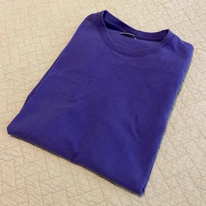 Camiseta en blanco púrpura de algodón pesado PLUMA - Imagen 1 de 7