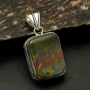 Bloodstone Gemstone Ethnic Handmade Antique Design Pendant Jewelry 1.8" AP-31693 - Picture 1 of 1