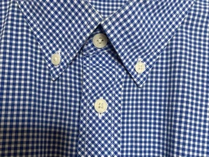 Vintage π₯ Camicia classica FRED PERRY blu a quadri Gingham L/S taglia XXL 46/48 - Foto 1 di 11