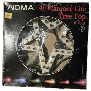 Noma 40 Marquee Lite Tree Top Christmas Star White Multi Color Lights Chasing - Picture 1 of 18