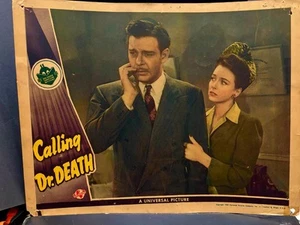 Lon Chaney 1943 Universal Inner Sanctum Mystery Calling Dr. Death Morrison Lobby - Picture 1 of 4