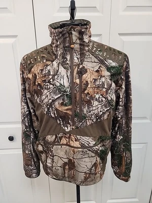 SCENTLOK Jacket 1/2 Zip Mens L Camo Realtree Pullover Fleece Lined Hunting - Image 1 of 4