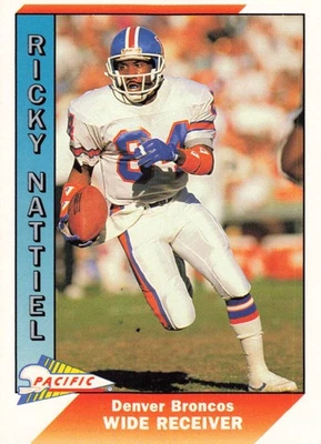 Ricky Nattiel 1991 Pacific #124 Denver Broncos Football - Image 1 of 2