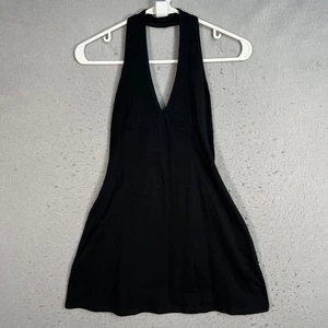 White Fox Damen Größe Small schwarz Neckholder Kleid Baumwollmischung - Bild 1 von 7
