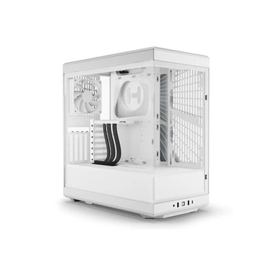 HYTE Y40 Mid Tower Panoramic Tempered Glass Gaming Case - Snow White - Image 1 of 4