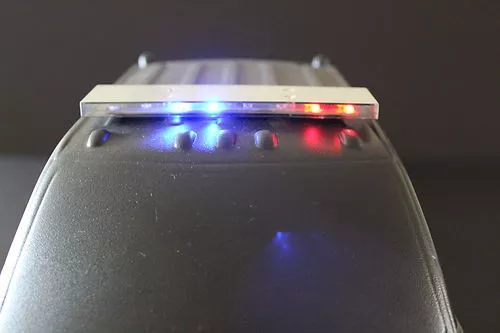 RC 1/10 Scale Police LED Light Bar Metal Red and Blue with Amber  - Image 1 of 3