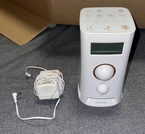 Sangean K-200 Multi-Function Upright AM/FM Digital Radio, Alarm Clock WHITE Cover