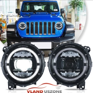 a Pair For 2018-2023 Jeep Wrangler JL JLU LED Headlights w/Startup Sequential - Picture 1 of 17