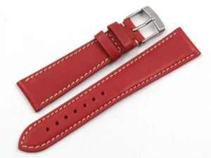 Cintuirno Cuoio Stile Vintage Rosso Cuciture Panna Sport Watch 20mm Ansa PROMO - Foto 1 di 4