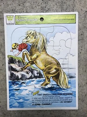 VINTAGE 1979 RIPLEY’S BELIEVE IT OR NOT! FRAME TRAY PUZZLE WHITMAN 4516B Horse - Image 1 of 4