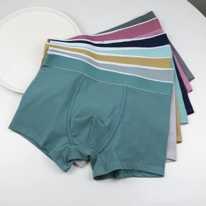 3Pack Fashion Loose Large Size Male Boxers New Panties Cotton Midriff Boxers - Picture 1 of 19