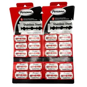 100 Personna Red Stainless Steel Platinum Double Edge Safety Razor Blades - 20x5 - Picture 1 of 3