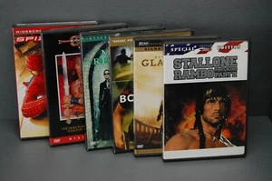6 Action Movie DVD Conan Rambo Gladiator Matrix Spiderman Bourne Supremecy - Picture 1 of 7