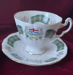 Royal Adderley Alberta Tartan Teacup & Saucer Fine Bone China England - Picture 1 of 6
