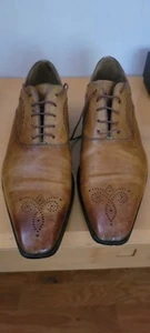 Magnanni Double Monk Strap Brown Leather Loafers Dress Shoes Mens Sz.13 M - Picture 1 of 8