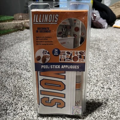 Sports Wall Decals Illinois College Sports 24 Large Designs Peel & Stick - Image 1 of 4
