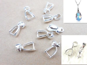 20PC Size L 925 Sterling Silver Findings Bail Connector Bale Pinch Clasp DIY - Picture 1 of 1