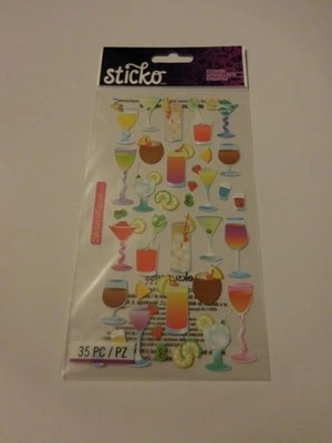Crafts Stickers Sticko Cocktails Drinks Fruit Wine Shots Beverages