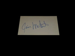 Jim McDaniels Autographed 3x5 Index Card LA Lakers Sonics Colonels ABA NBA Auto - Picture 1 of 1