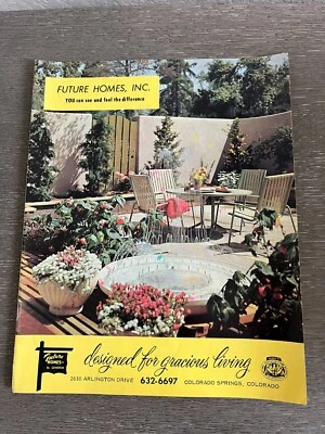 Folleto publicitario 1968 Future Homes planos de planta Colorado Springs MCM Foto 1 de 4